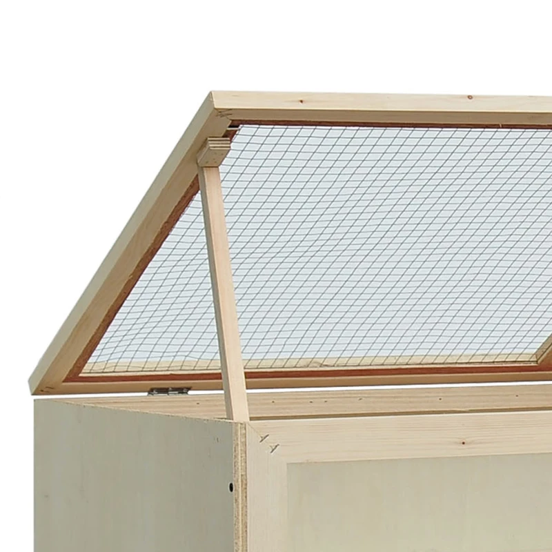 Klatka dla chomika Klatka dla gryzoni Klatka dla myszy ze schodkami trzypoziomowa lite drewno PVC naturalny