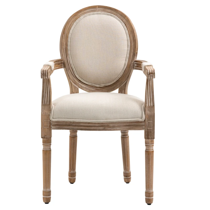 HOMCOM Krzesło kuchenne w stylu antycznym