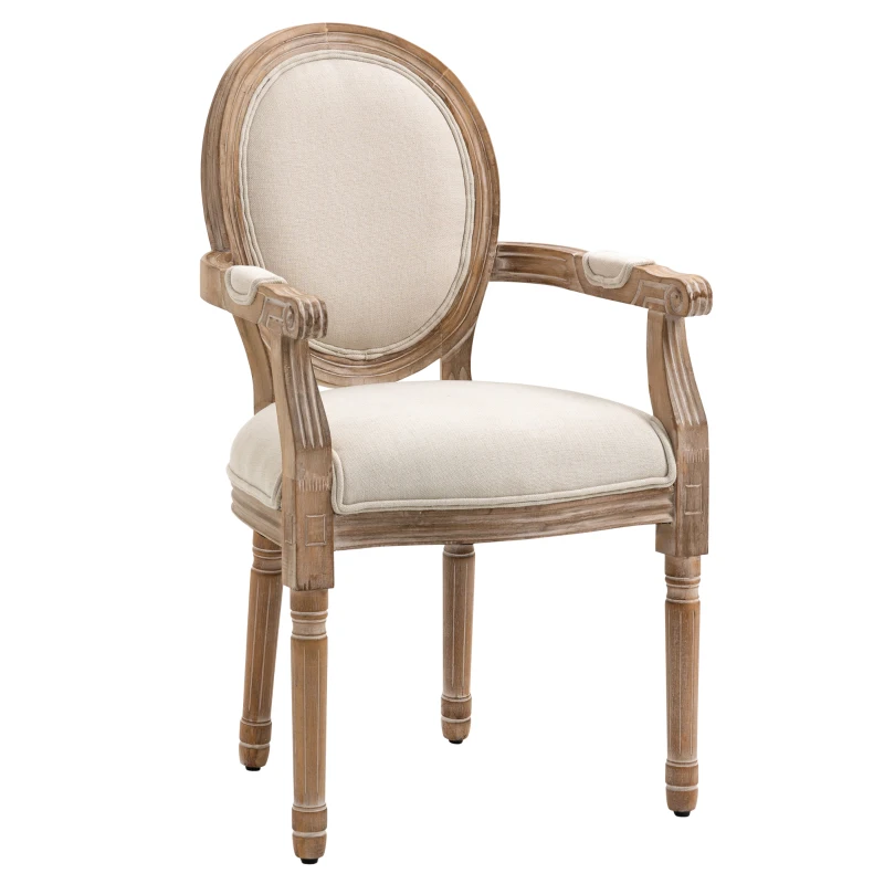 HOMCOM Krzesło kuchenne w stylu antycznym