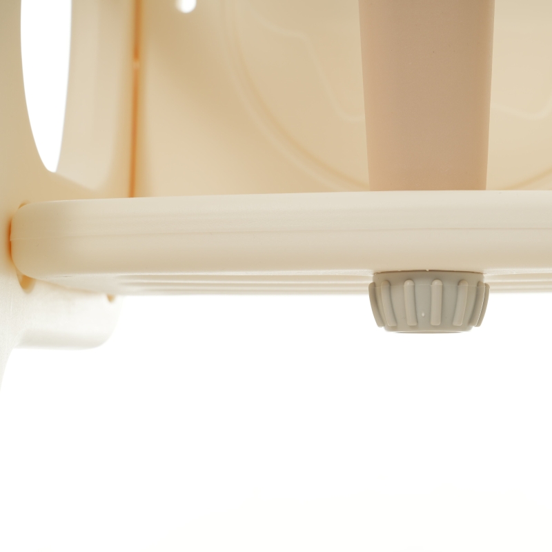 Set da gioco multifunzionale 5-in-1 per bambini con altalena, scivolo, scala da arrampicata, canestro da basket e telescopio, con box di stoccaggio integrato, 157×145,5×121 cm,Marrone + Bianco Antico