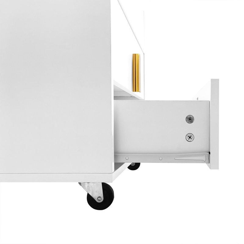 Nachttisch mit USB-Ladeschnittstelle, anhebbarer Tisch, bewegliches Riemenscheiben-Design, zwei Schubladen, 74×40.2×71 cm, Weiß