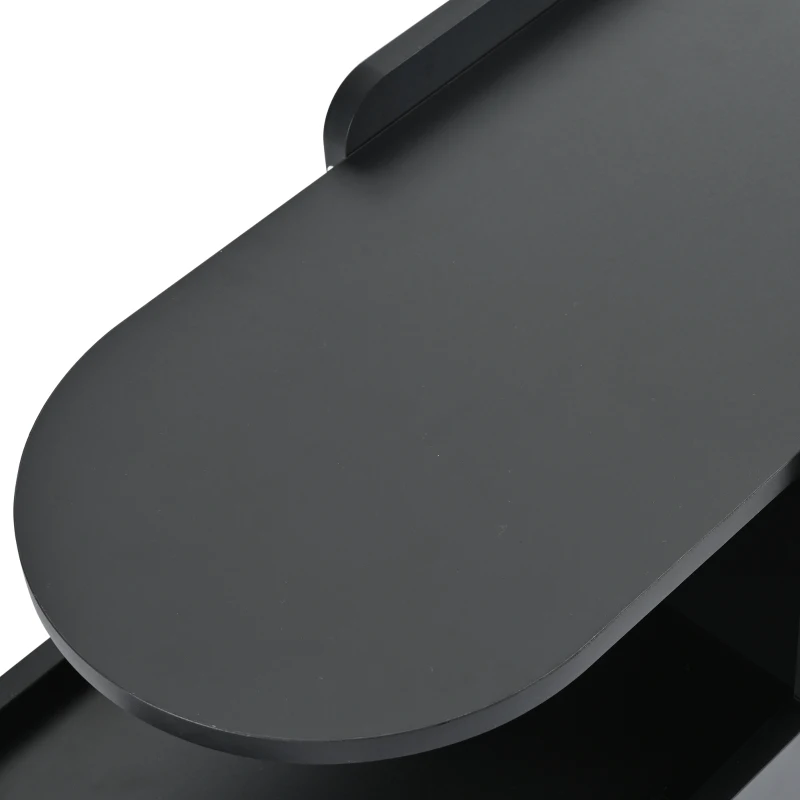 Multifunktionaler Beistellschrank mit Rollen, vielseitiger Aufbewahrungswagen für Wohnzimmer, Esszimmer und Schlafzimmer, 82 cm x 30 cm x 53 cm, Schwarz