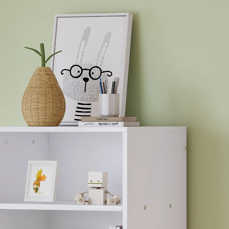 Libreria con tre ripiani e cassetto, camera da letto, soggiorno, 60×50×120 cm, Bianco