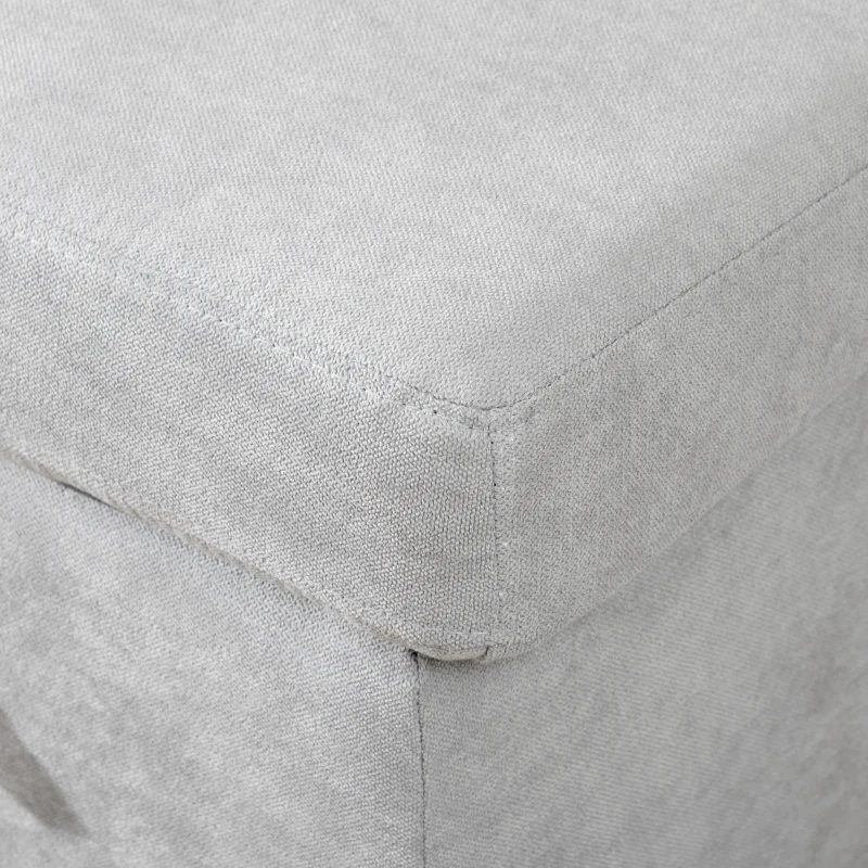 HOMCOM Pull Out Sofa Bed with Storage - Light Grey