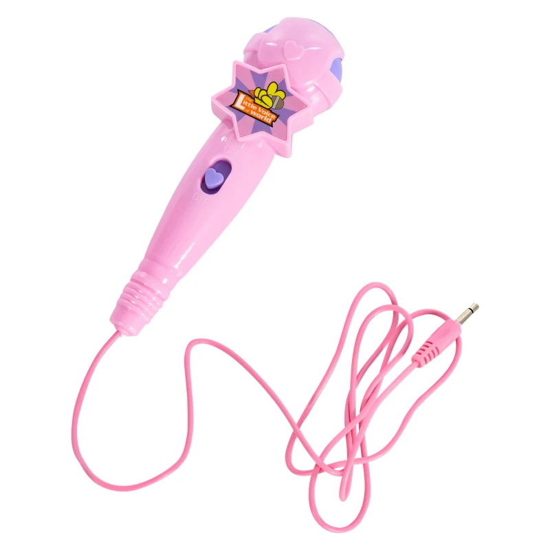 HOMCOM Piano Eléctrico Infantil 32 Teclas Piano Infantil com Microfone Banquinho Luzes Ritmos Sons MP3 Karaoke  Rosa