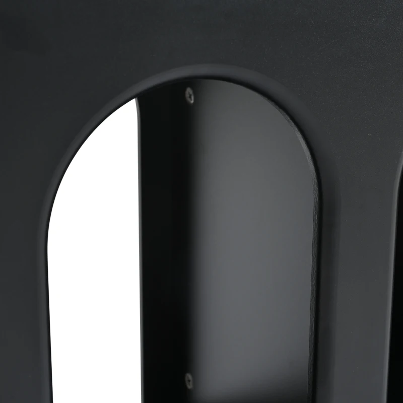 Armoire d'appoint multifonctionnelle avec roulettes, chariot de rangement polyvalent pour salon, salle à manger et chambre à coucher, design arrondi, 82 cm x 30 cm x 53 cm, Noir