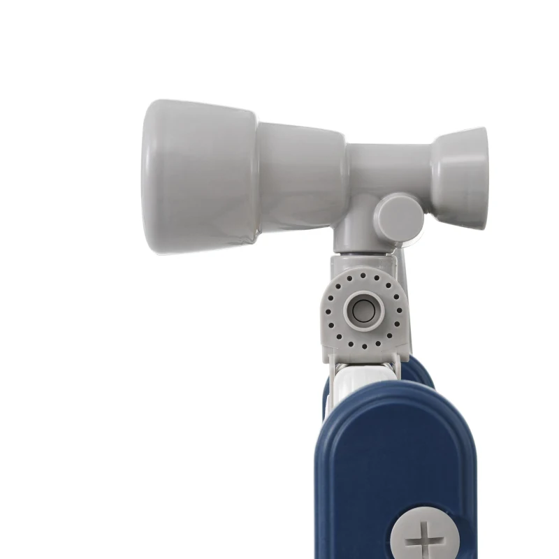 10-en-1 Toboggan pour enfants, Jouet d'escalade multifonction, Toboggan avec échelle d'escalade, Panier de basket, Jeu de golf, Jeu de lasso, Tableau de dessin, Rangement, Jumelles,172×165×95 cm, Bleu Antique