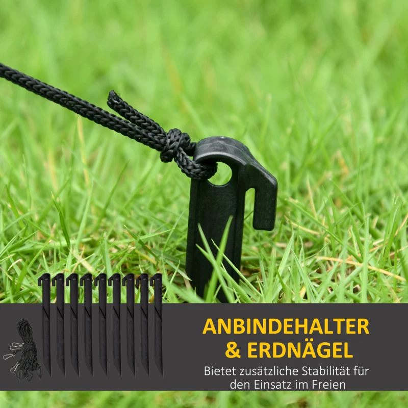 Outsunny Kerstman met Slee & Rendier, Opblaasbaar met Witte LED-Verlichting, 210 x 80 x 140 cm