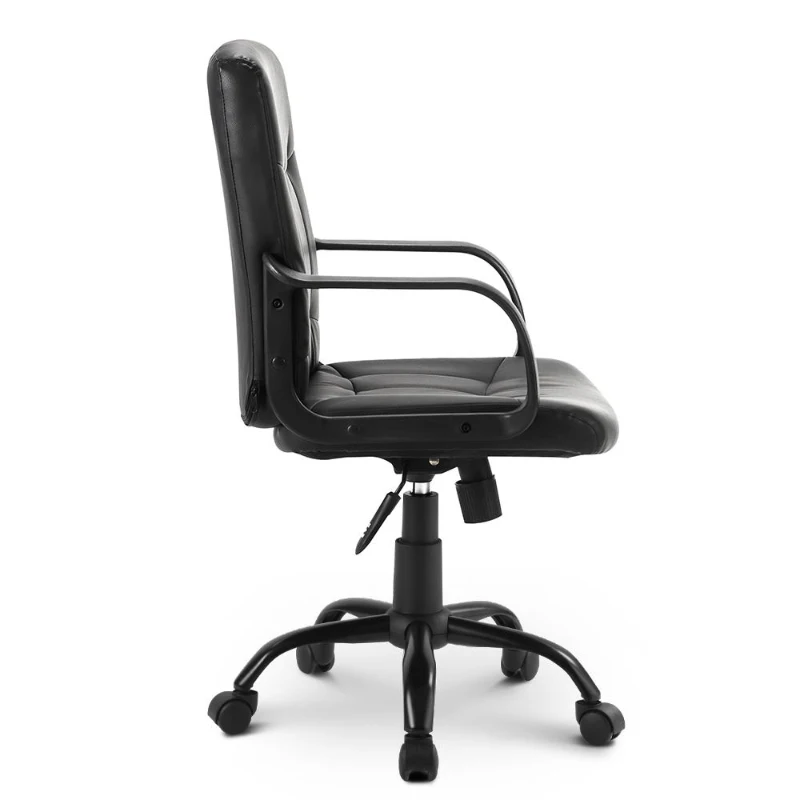 360° Swivel Computer Chair with Tilt High Back, Lock Function, Adjustable Height Office Desk Chair Ergonomic, 53L x 53W x 106H cm, Black