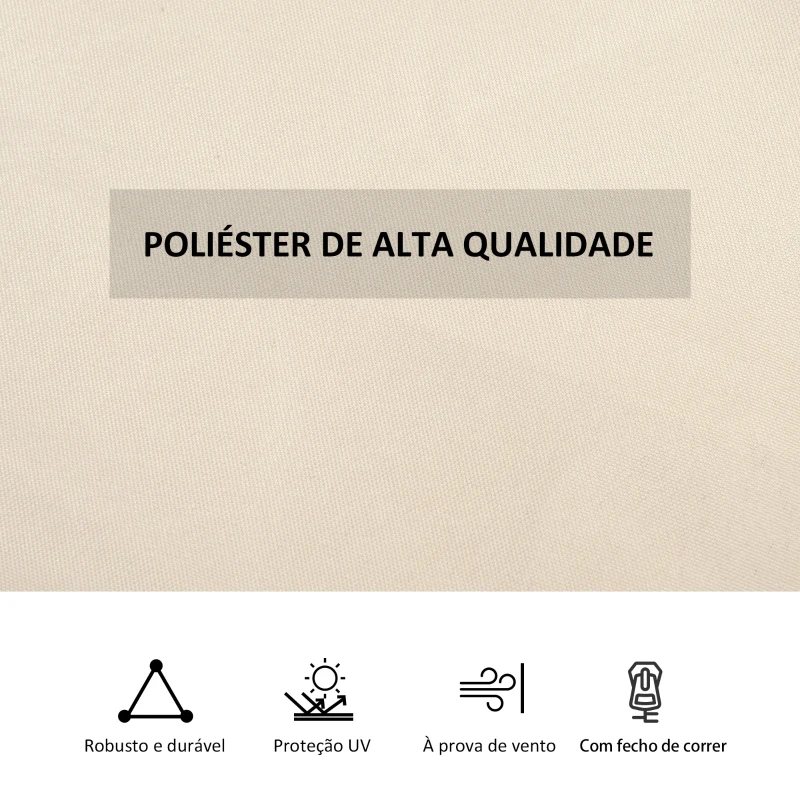 Outsunny 4 Paredes Laterais para Tenda 302x205 cm Laterais para Tenda Universal com Ganchos e Argola em C para Jardim Terraço Bege