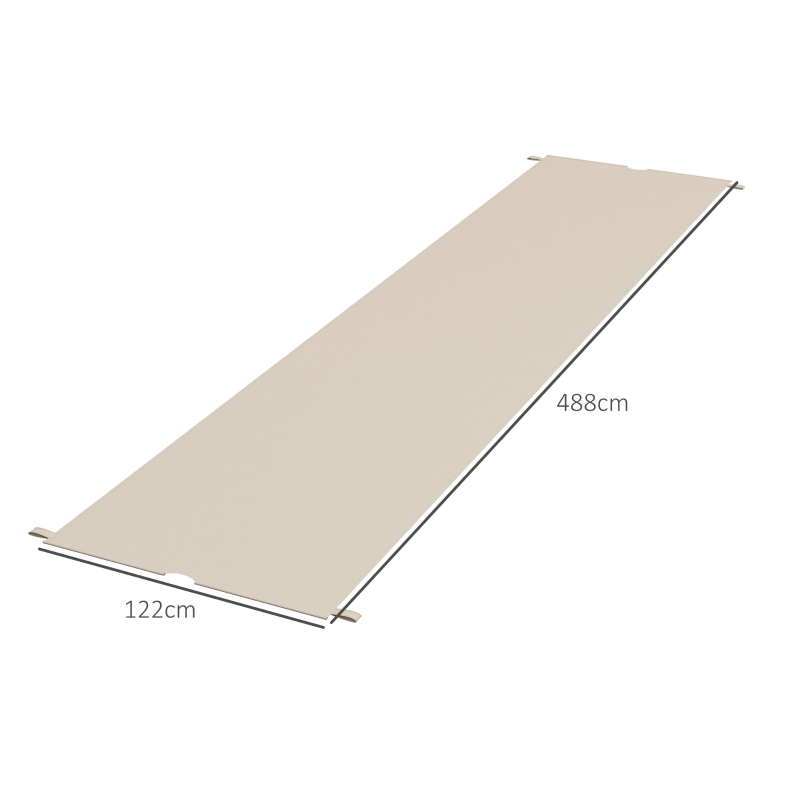 Outsunny Acoperiș pentru Foișor Pergolă 3x3 m din Poliester cu Buzunare și Curele, 488x122 cm, culoare Kaki