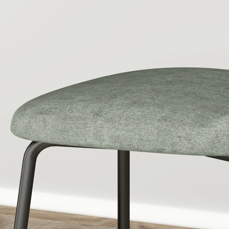 HOMCOM Conjunto de 2 Cadeiras de Sala de Jantar Cadeiras de Cozinha com Encosto em Vime Sintético 44x54x87 cm Verde e Preto
