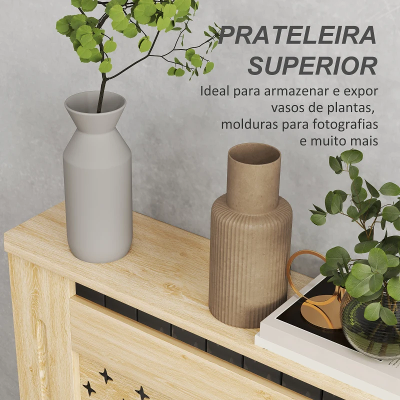 HOMCOM Cobertura de Radiador de MDF Proteção para Radiador para Sala de Estar Dormitório Corredor 78x19x82 cm Carvalho