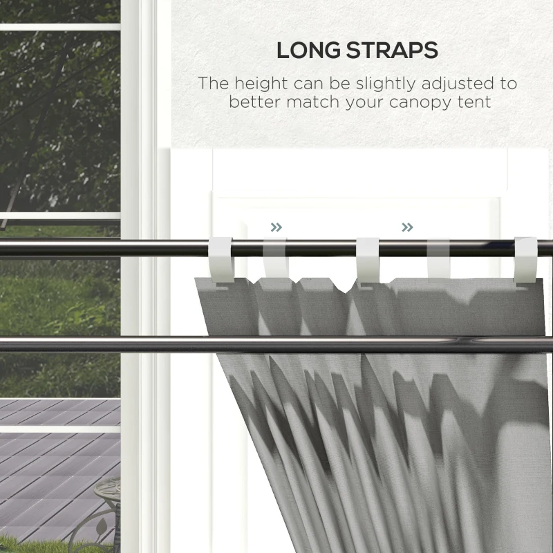 Outsunny Panouri Laterale pentru Foisor cu Usi si Ferestre