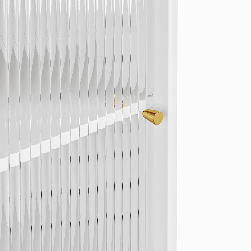 Ausziehbarer Bartisch mit Stauraum, Moderner Bar-Tisch mit LED, Beweglicher Stehtisch mit Schiebetüren, 138-204×39×105cm, Weiß