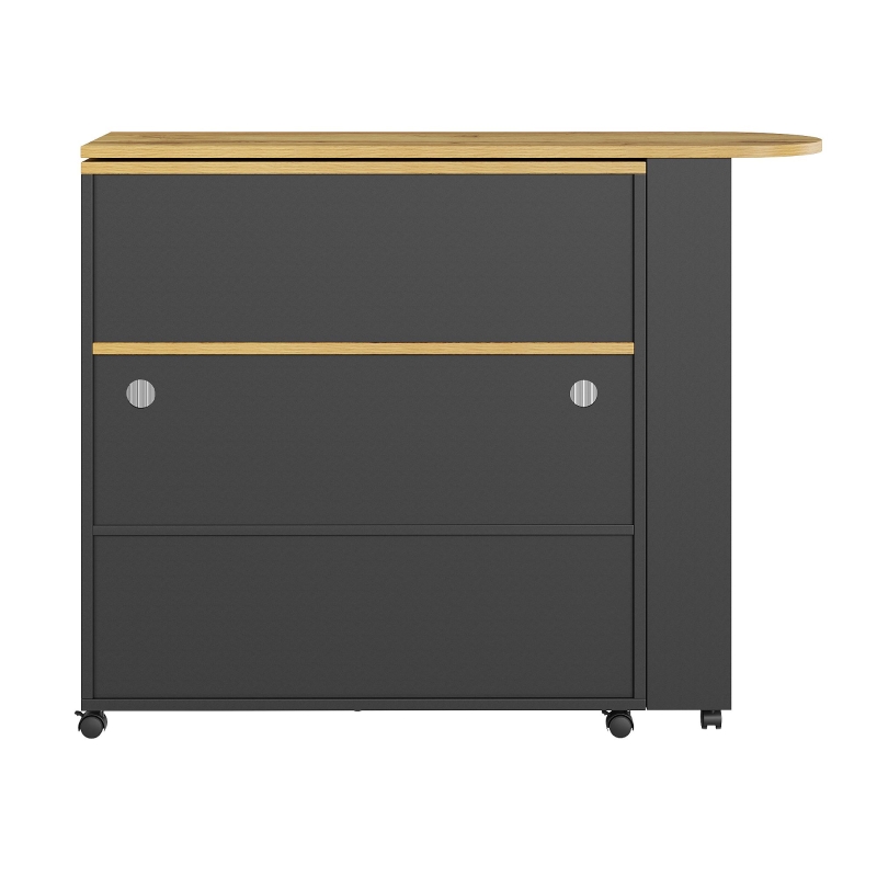 Bartisch ausziehbarer mit LED 138-204cm modern im Wohnbereich Schwarz