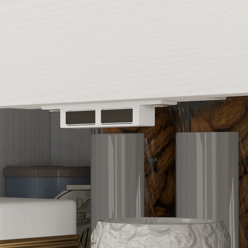 HOMCOM Vrijstaande Keukenkast met Verstelbare Schappen en Twee Brede Laden voor Woonkamer, Keuken, Wit(m-9)