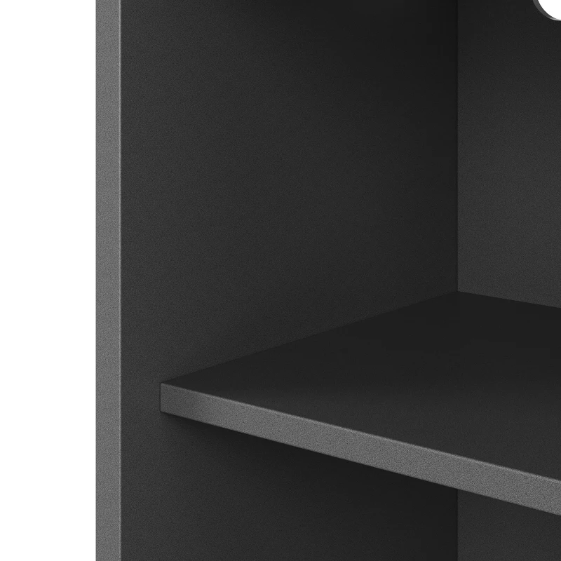 Bartisch mit LED, Stauraum und 138-204cm Teleskop für moderne Zuhause Gäste Schwarz