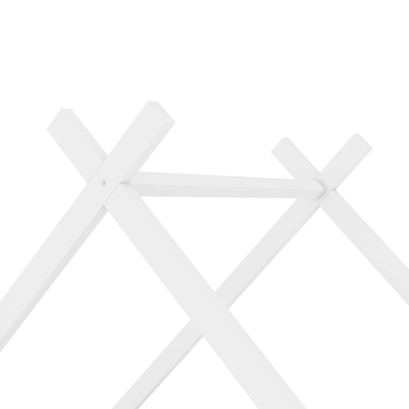 Letto a Casetta per Bambini con 2 Cassetti Estraibili, Letto per Cameretta in Legno e MDF, Senza Materasso, 90×200 cm, Bianco