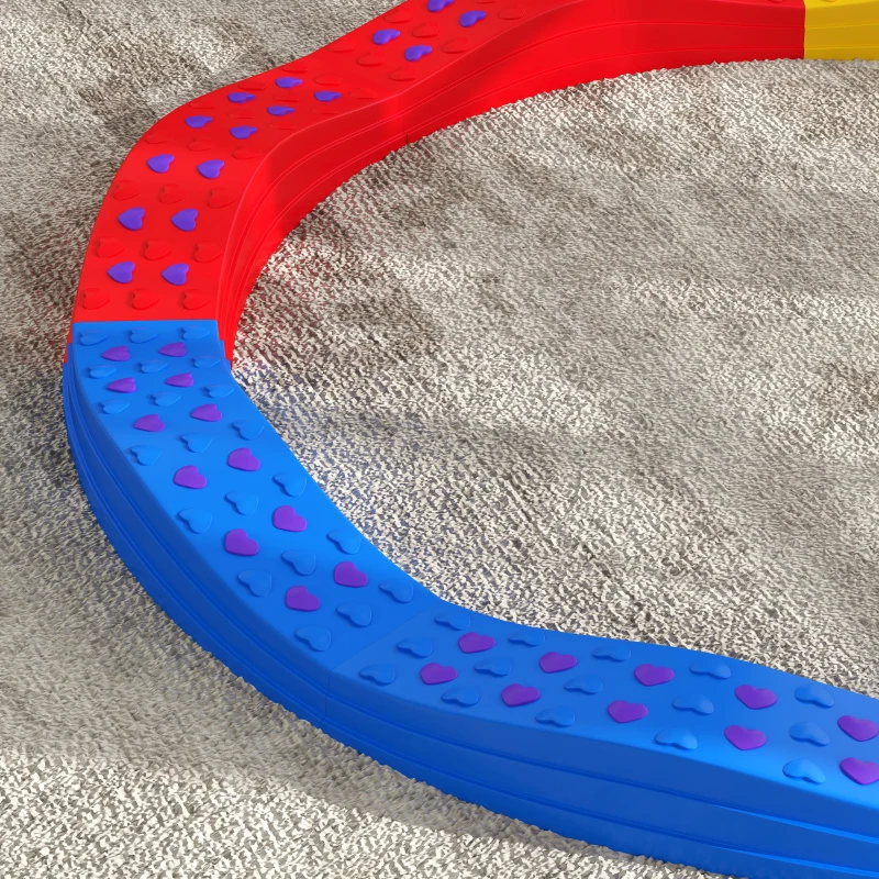 AIYAPLAY Traves de Equilíbrio para Crianças Jogo de Equilíbrio de 8 Peças em Forma de Arco Base Antiderrapante  Ø125x8 cm Multicor