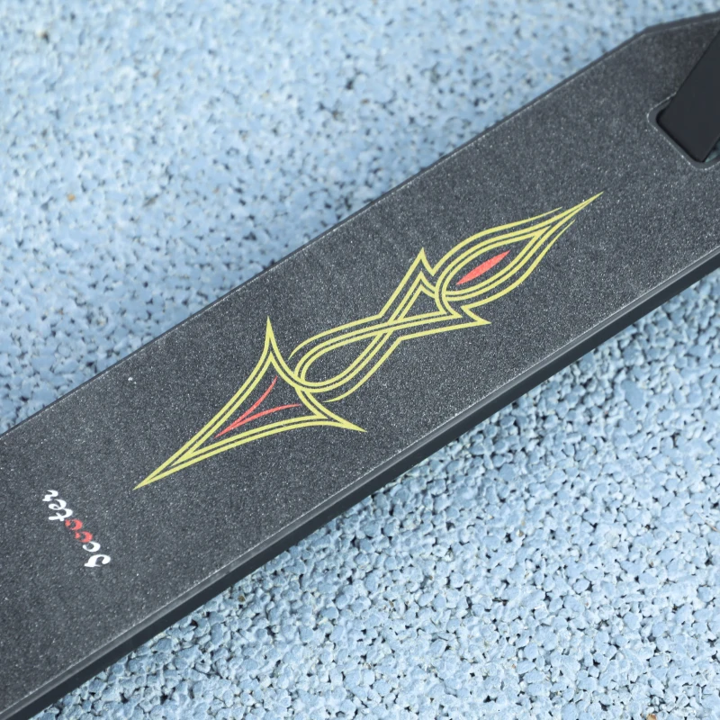 HOMCOM Pro Hulajnoga do Trików, Hulajnoga Freestyle z Aluminium, Metalu, Sztucznej Skóry dla Dzieci i Dorosłych, Czarna