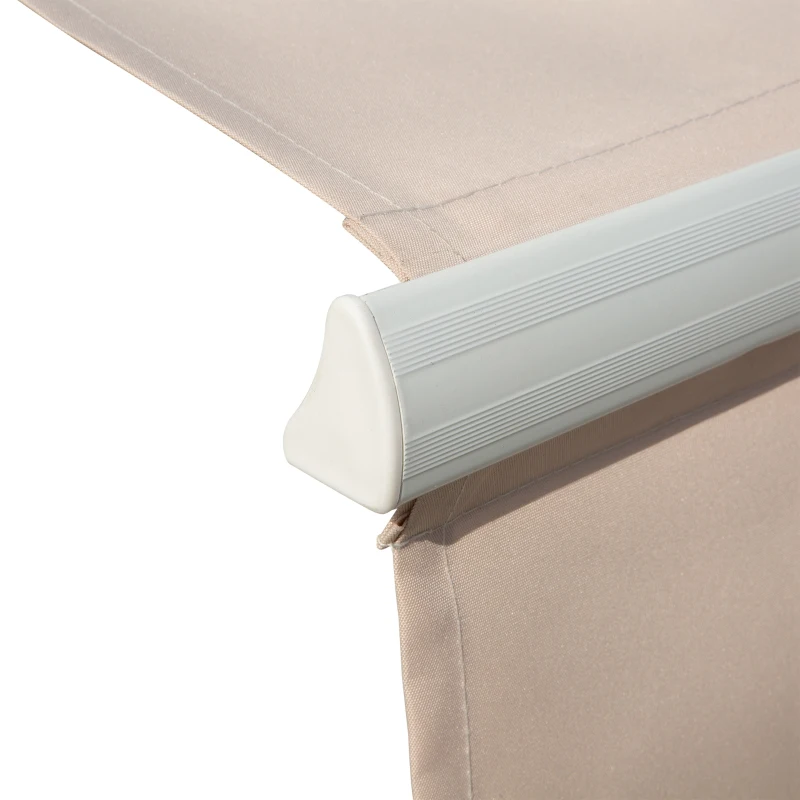 Outsunny Toldo Manual Retrátil 295x200 cm Toldo para Varanda com Manivela de Metal Impermeável e Anti-UV para Jardim Terraço Bege