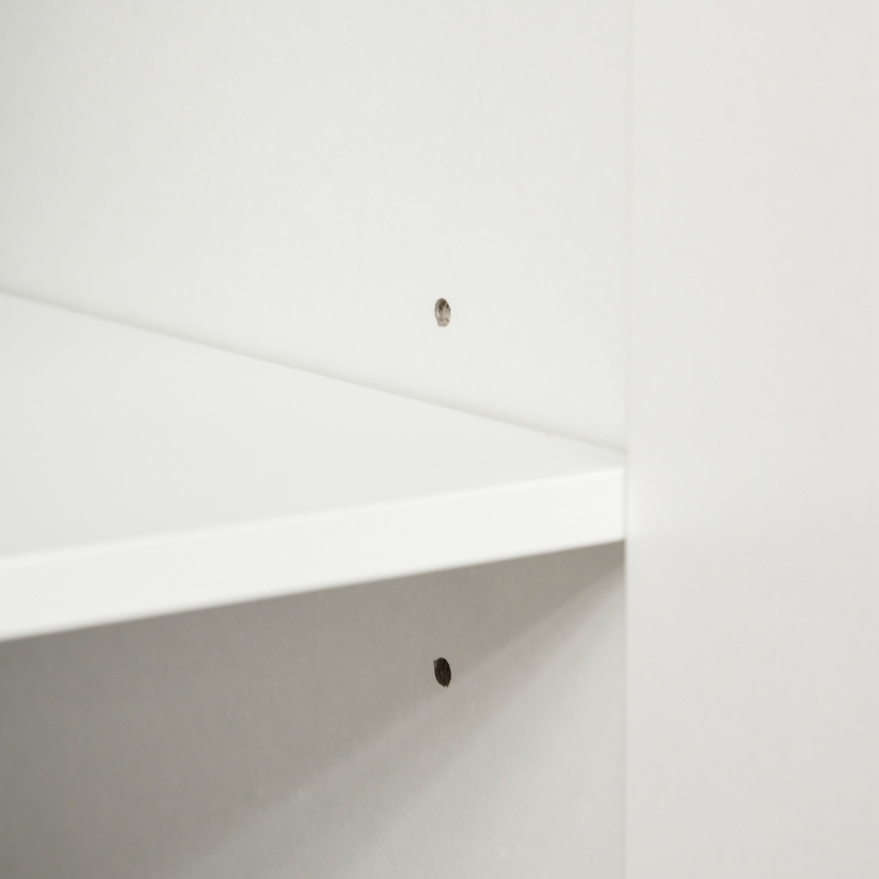 Homcom Dulap Alb 70×40×88 cm – Multifunctional cu Polita Reglabila(m-9)