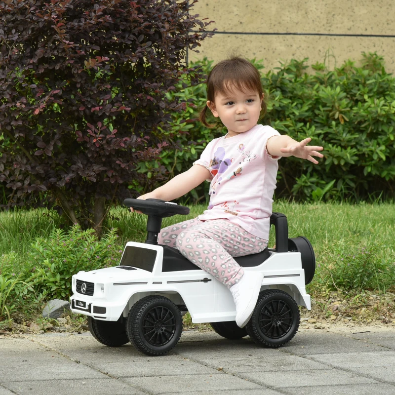 HOMCOM 3 in 1 Kids Ride On Car G350 Licensed Foot To Floor Slider Toddler Push Along NO POWER White 12-36 months