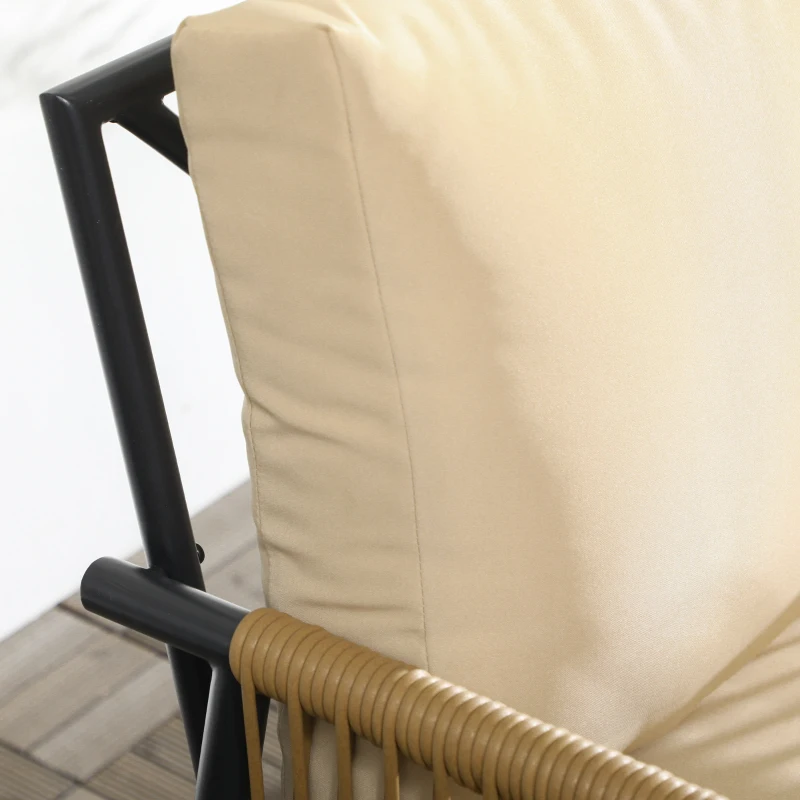 Outsunny Set de Mobilier de Terasa cu 3 Piese, Set de Mobilier