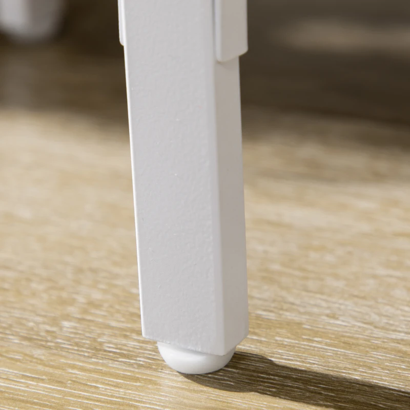 HOMCOM Lampa stojąca, lampa podłogowa z 2 półkami, 40 W lampa stojąca, lampa podłogowa, Biała