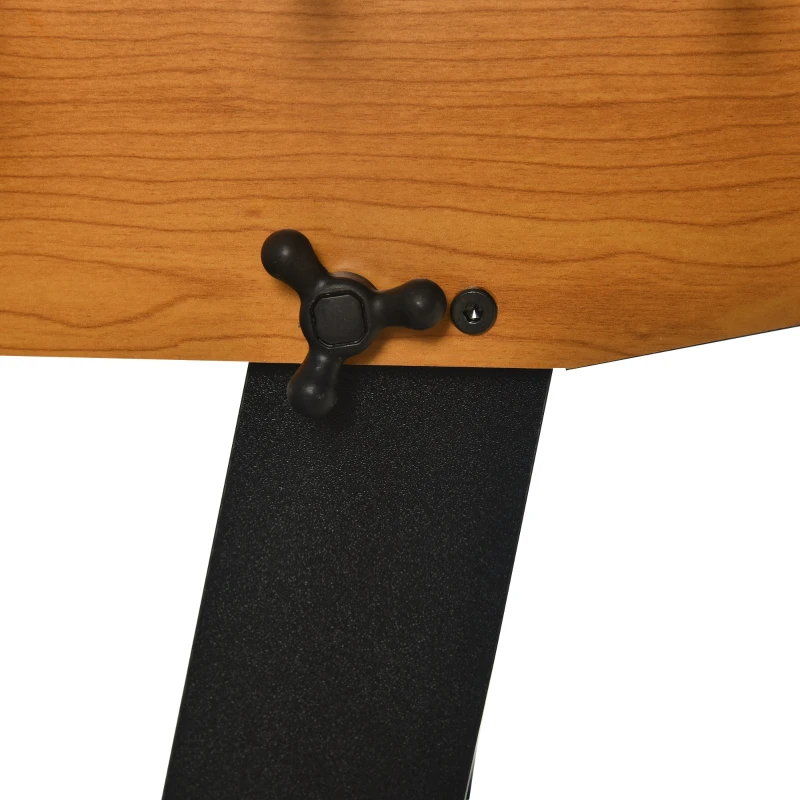 HOMCOM Mesa de Matraquilho Dobrável Matraquilho com 22 Jogadores e 2 Placares para Crianças e Adultos 98x42x62,5 cm Madeira e Preto