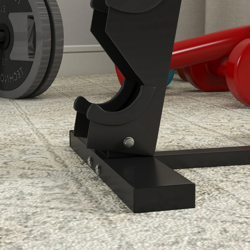 SPORTNOW Suport pentru Gantere cu 5 Niveluri Suport de Depozitare a Halterelor Otel pentru Sala de Gimnastica de Acasa suport pentru gantere, suport pentru gantere rack suport gantere antrenament acasa exercitii cu gantere suport greutati