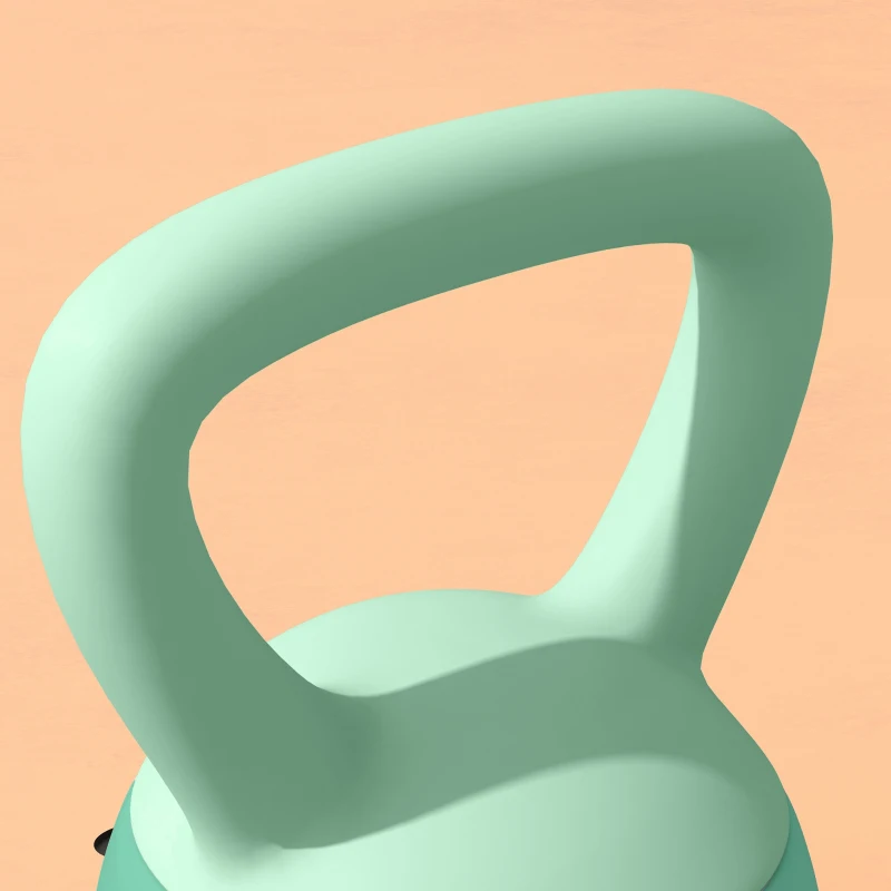 SPORTNOW Kettlebell de 8 kg Pesa Russa Preenchida de Areia Metálica e Alça Antiderrapante para Treino em Casa Ginásio 19x19x28 cm Verde