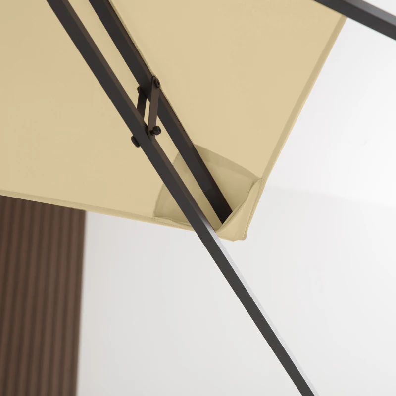 Outsunny Toldo de Substituição 4x3m para Pérgola de Jardim 2 Níveis Respirável com 10 Orifícios de Drenagem Creme