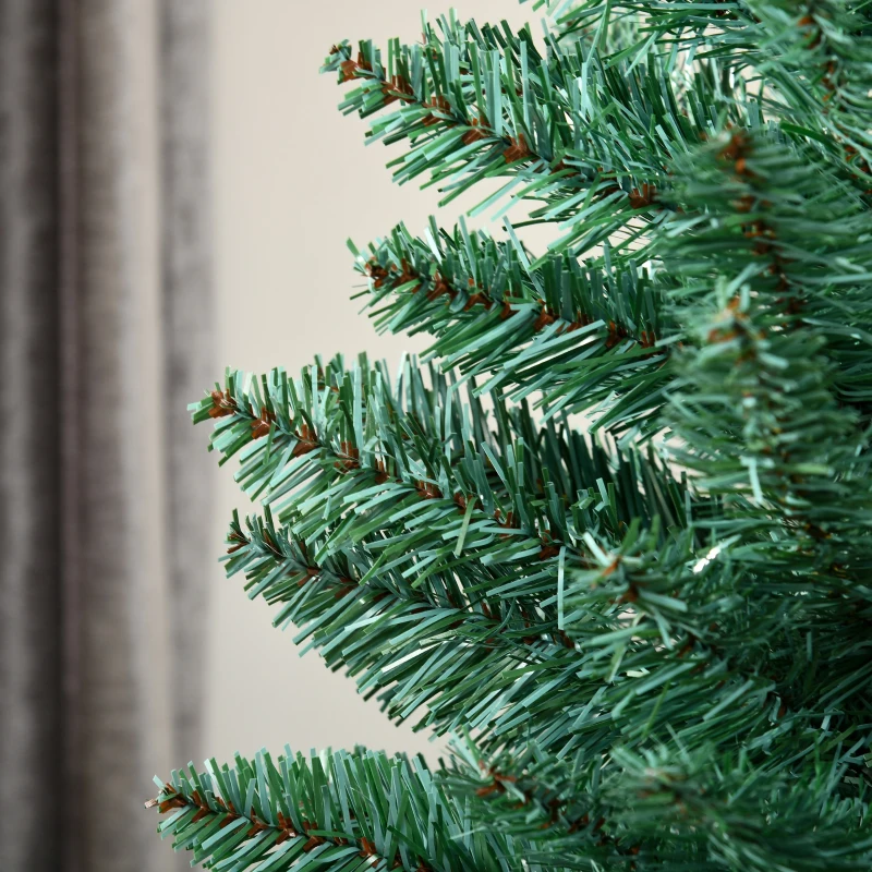 HOMCOM Árvore de Natal Artificial 180 cm com 536 Ramos e Base Cruzada de Madeira Decoração para Interiores Ø90x180 cm Verde
