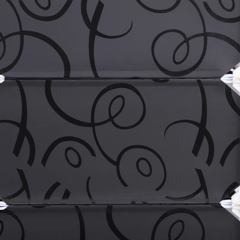 HOMCOM Dulap Pantofi Modular 16 Cuburi in PP Alb si Negru 95x37x160cm