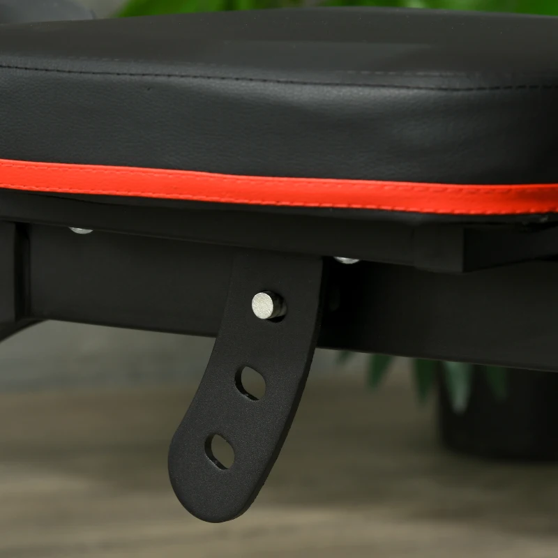 SPORTNOW Banco de Musculação Multifuncional Banco de Pesos com Encosto Reclinável e Suporte de Barras Ajustável 180x110x126 cm Preto