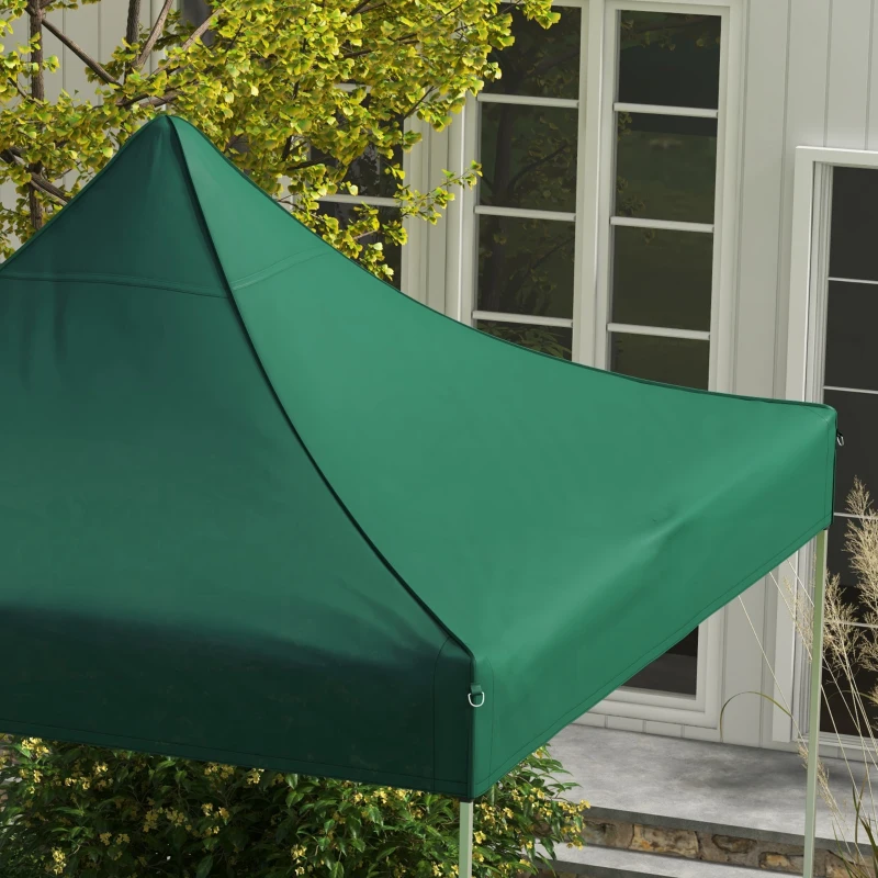 Outsunny Toldo de Substituição 3x3 m para Pérgola de Jardim Cobertura de Substituição para Tenda Dobrável Verde Escuro