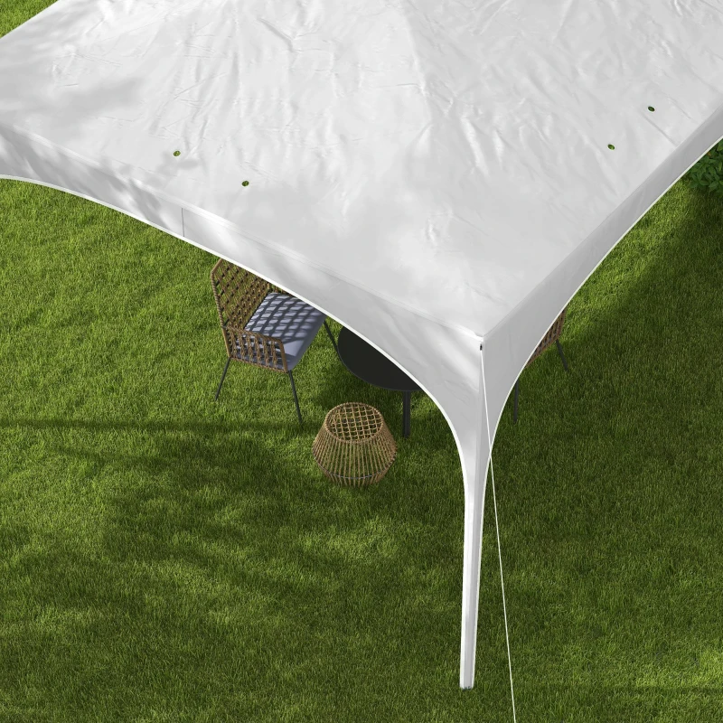 Outsunny Tenda Dobrável 3x3 m Tenda de Jardim com Altura Ajustável Bolsa de Transporte Tecido Anti-UV e Sacos de Areia Branco