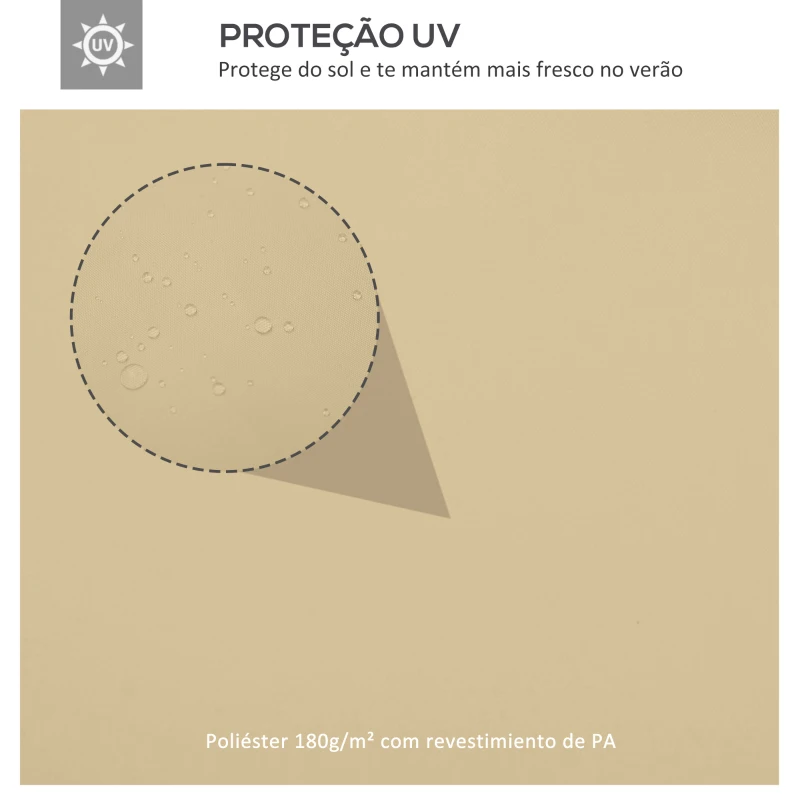 Outsunny Toldo de Substituição 4x3m para Pérgola de Jardim 2 Níveis Respirável com 10 Orifícios de Drenagem Creme