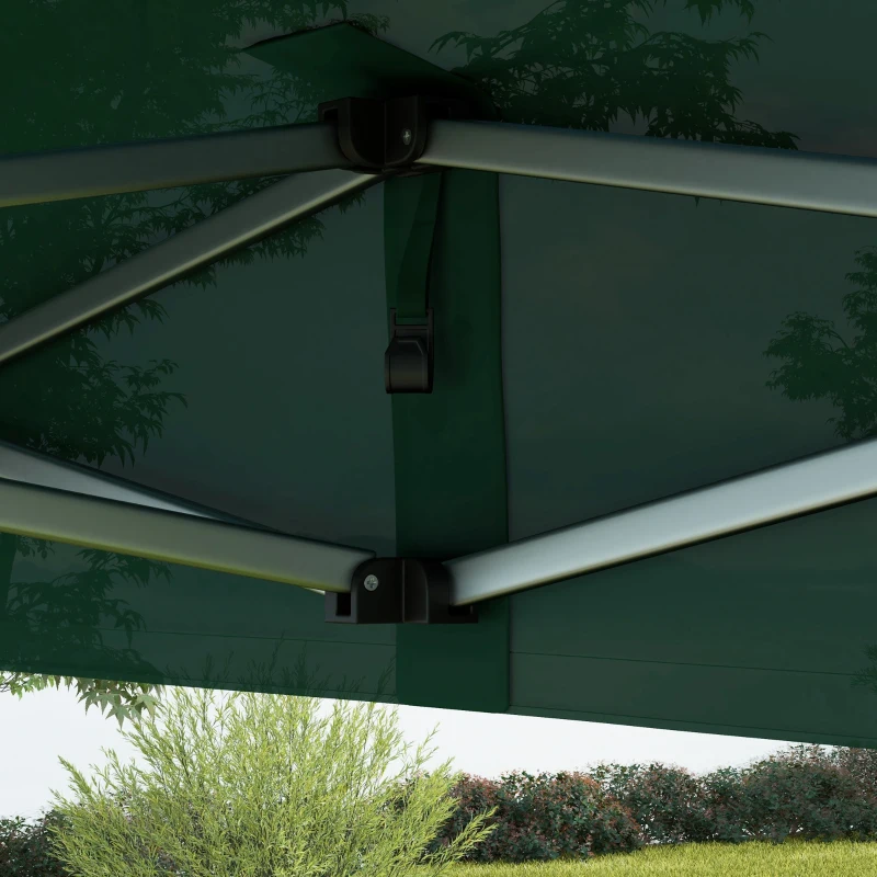 Outsunny Toldo de Substituição 3x3 m para Pérgola de Jardim Cobertura de Substituição para Tenda Dobrável Verde Escuro