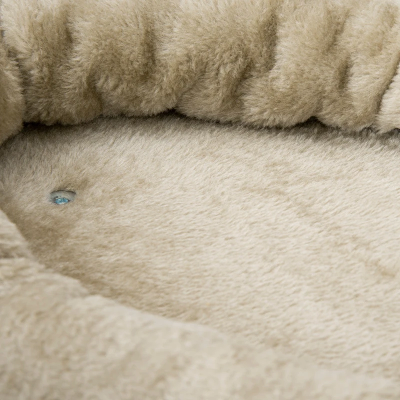 PawHut Árvore Arranhador para Gatos com Cama Caverna 3 Escadas Bolas Suspensas e Postes de Sisal 55x55x94cm Marrom e Creme