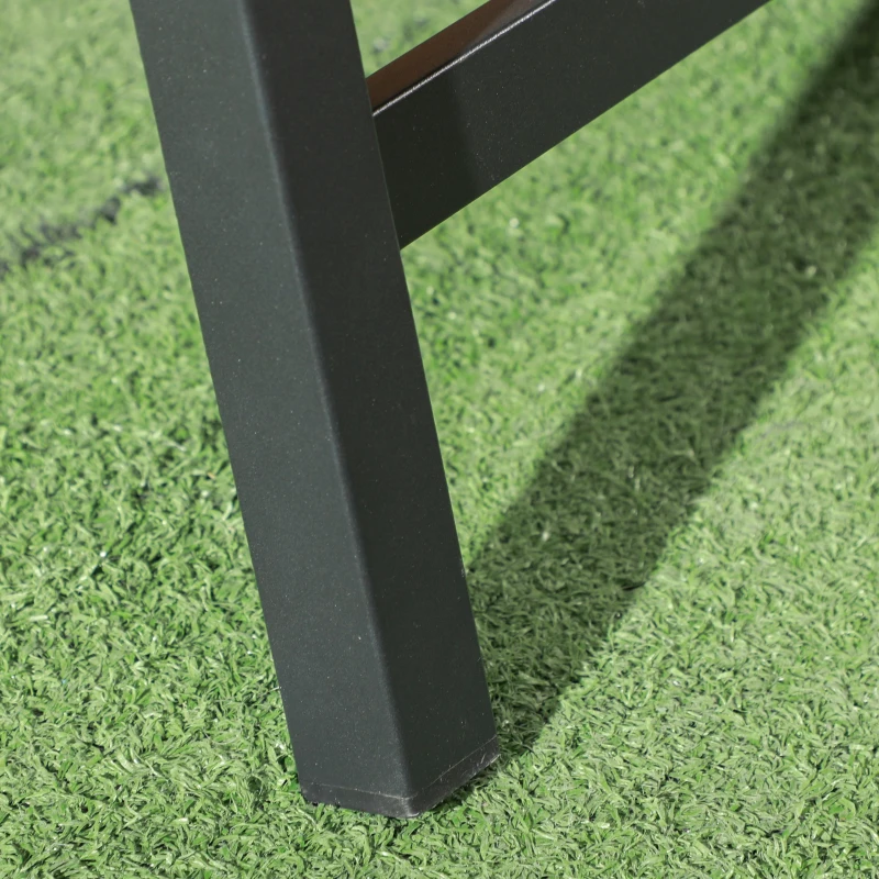 Outsunny Espreguiçadeira Dobrável para Jardim com Encosto Ajustável em 5 Níveis e Estrutura de Aço Carga 150 kg 183x62x32 cm Cinza