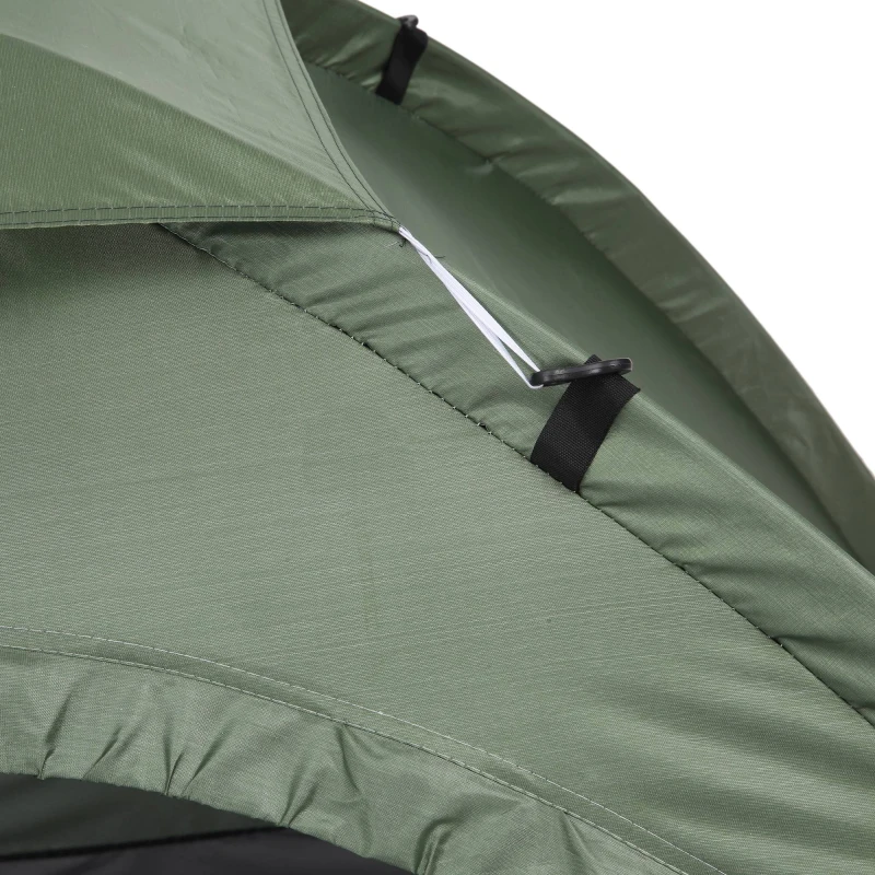 Outsunny Tenda de Campismo 2 Pessoas Dobrável com 2 Janelas de Malha Bolso Interior Bolsa de Transporte 206x152x110 cm Verde