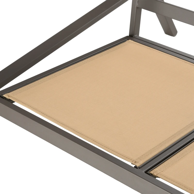 Outsunny Baloiço de Jardim de 3 Lugares com Toldo Ajustável Almofadas Removíveis e Estrutura de Aço 200x125x175 cm Cinza
