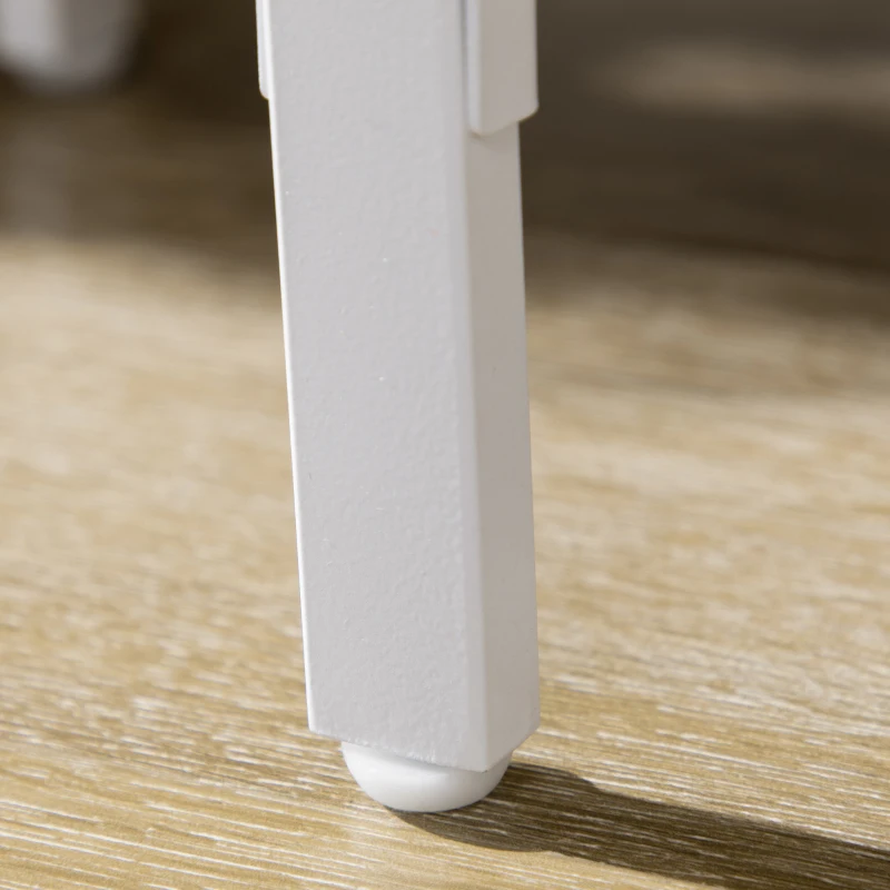 HOMCOM Candeeiro de Pé Moderno com Prateleira Suporte para Lâmpada E27 Máx. 40W com Ecrã de Linho Ø37x162cm Branco e Madeira