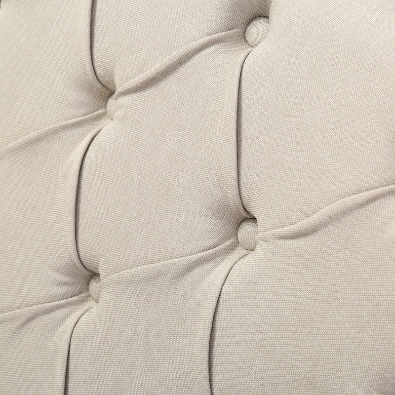 Letto imbottito con fibbia a forma di  diamante progettate e rivetti, quattro cassetti, senza materasso, 180×200 cm, Beige