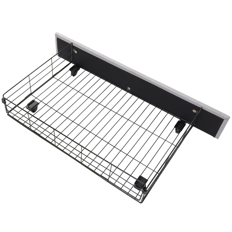 Polsterbett mit hydraulischem Bettkasten und drei Schubladen, Lattenrost mit Kopfteil, ohne Matratze, 180×200 cm, Hellgrau