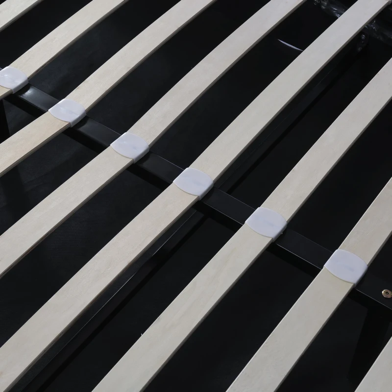 Polsterbett mit hydraulischem Bettkasten und Lattenrost, ohne Matratze, 140×200 cm, Grau