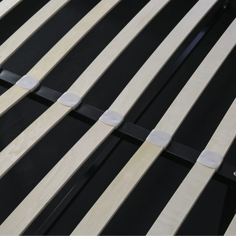 Cama tapizada con almacenamiento hidráulico y somier, sin colchón, 180×200 cm, Gris